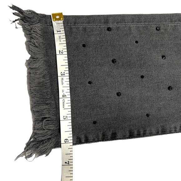 H&M & Denim Jeans Slim Ankle High-Waist Washed Black Grey Studded NEW Women's 30 - Picture 8 of 14